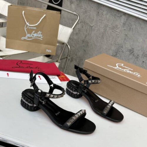 Alternative view of Christian Louboutin Pyrasand 30 Studded Sandals Black
