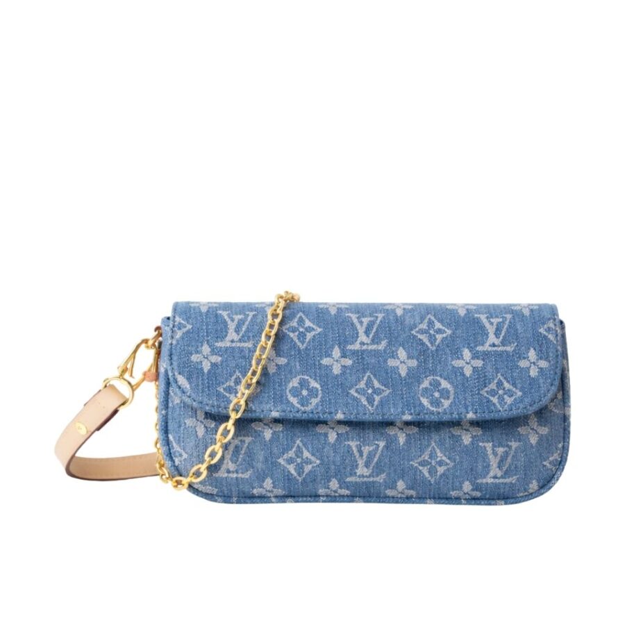 Louis Vuitton Wallet On Chain Ivy Monogram Denim Blue 23Cm