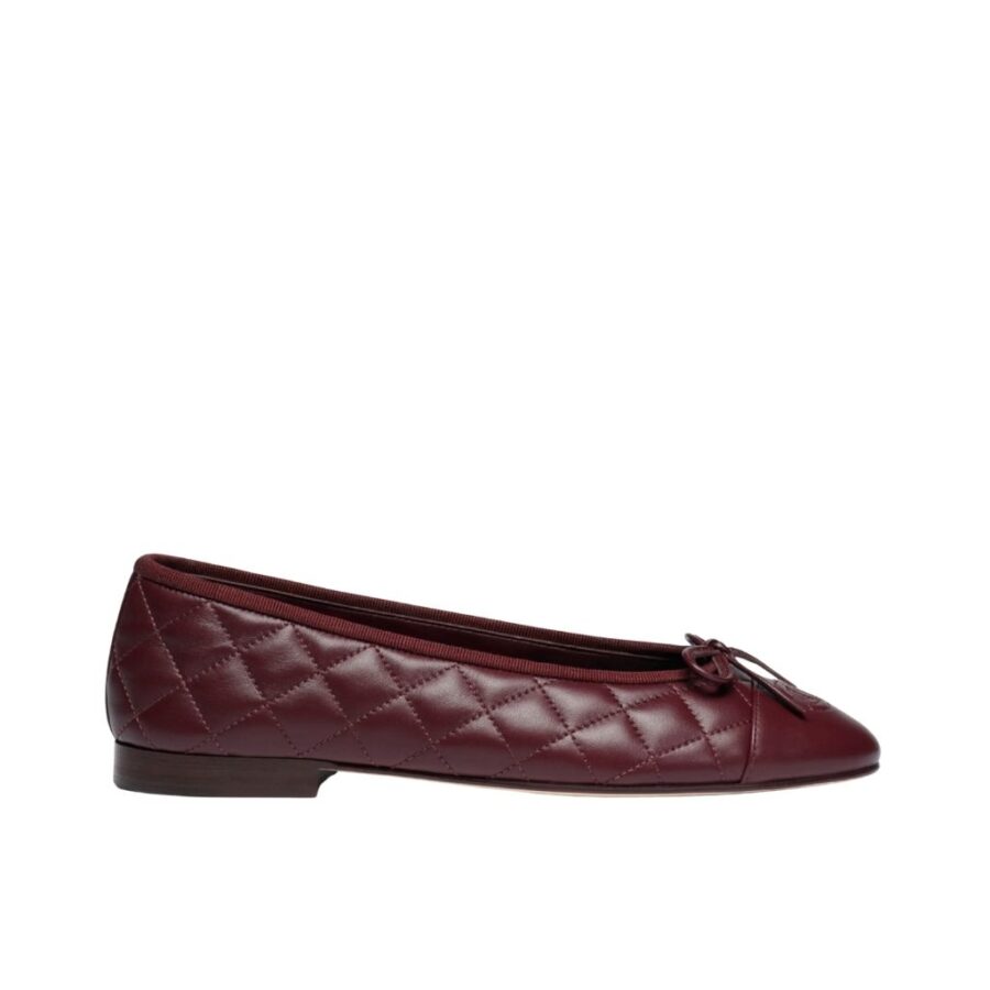 Chanel Ballet Flats Dark Burgundy G26250 X01000 U7065