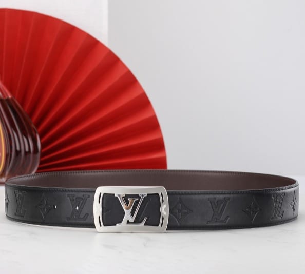Alternative view of INVOICE FOR Louis Vuitton Lv Pyramide Monogram Belt Black With Silver Tone Hardware - 90 EU