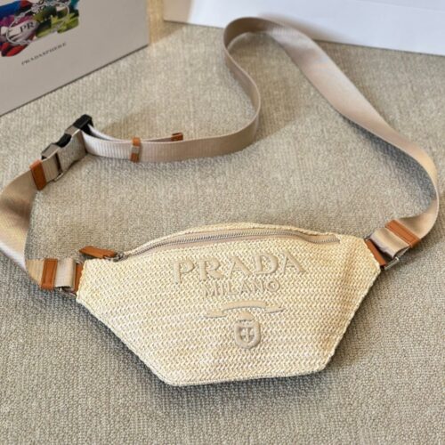 Alternative view of Prada Crochet Belt Bag Natural 30Cm 2Vl042 2M2T F0018 V Ooo