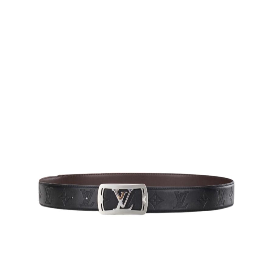 INVOICE FOR Louis Vuitton Lv Pyramide Monogram Belt Black With Silver Tone Hardware - 90 EU